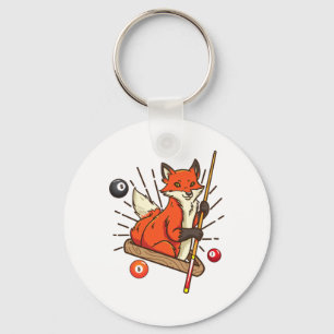 Billiard Fox Hustler Pool Shirts Girls Snooker Gif Key Ring