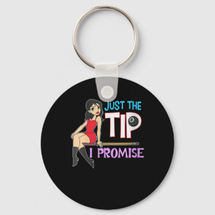 Billiard Lovers   Just The Tip I Promise Key Ring