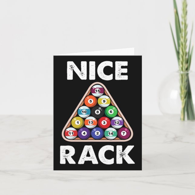 Billiard Nice Rack Billiard Player Gift  Card (Front)