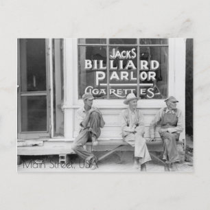 Billiard Parlour On Main Street Postcard