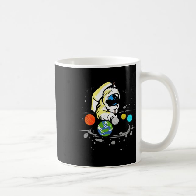 Billiard Player Astronaut Snooker Billiard Gift  Coffee Mug (Right)
