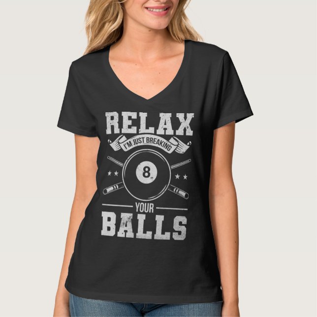 Billiard Player & billiard Pool Game T-Shirt (Front)