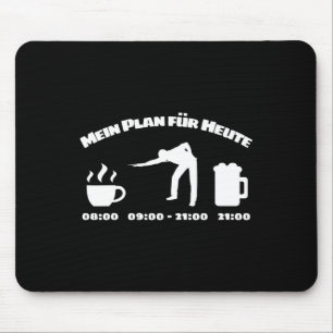 Billiard Player Daily Schedule For Billiards And S Mouse Pad