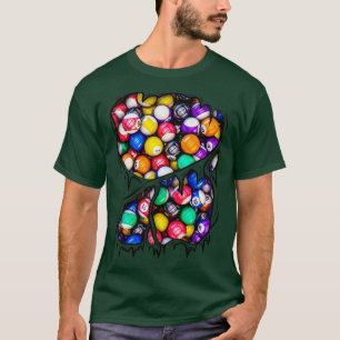 Billiard Player Pool Balls Inside Athlete Hallowee T-Shirt