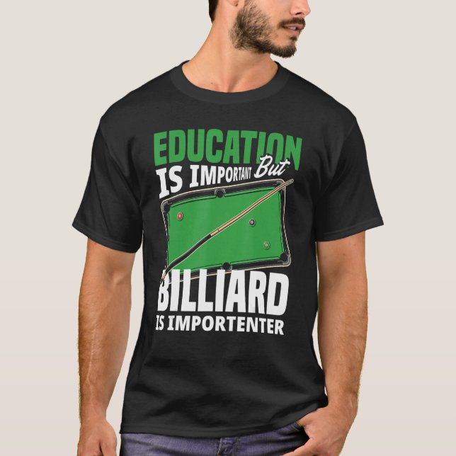 Billiard Player Snooker   Pool Player T-Shirt (Front)