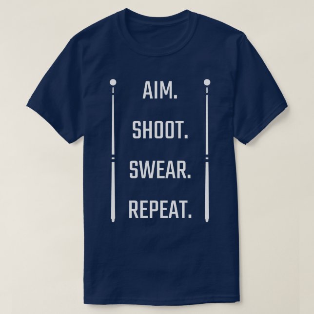 Billiard Playing Billiard Cue 1 T-Shirt (Design Front)