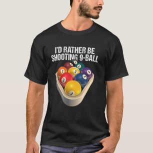 Billiard Pool Balls Rack Cool 9-Ball Illustration  T-Shirt