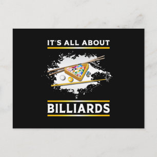 Billiard Pool Billiards Snooker 8 Ball Funny Gift Postcard