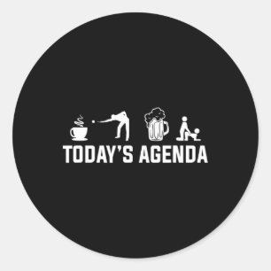 Billiard Pool Billiards Today's Agenda Billiards S Classic Round Sticker