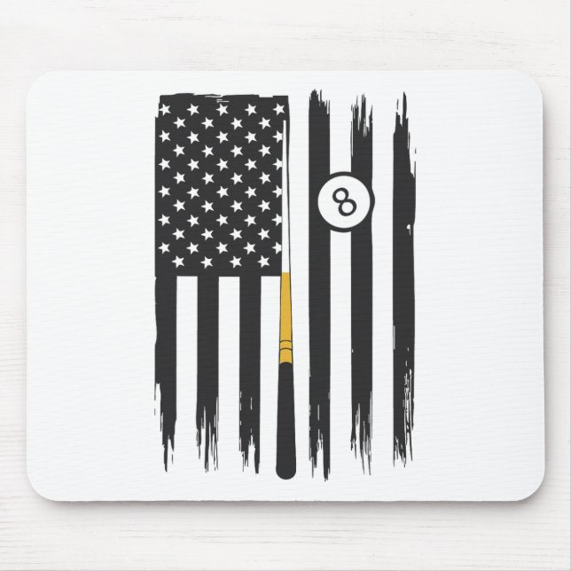 Billiard Pool Player Billiards Table Usa Us Americ Mouse Pad (Front)