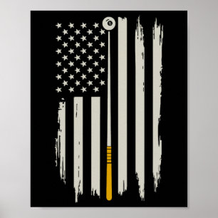 Billiard Pool Player Billiards Table Usa Us Americ Poster