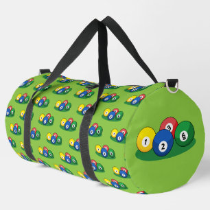 Billiard Pool Snooker Balls Pattern Duffle Bag