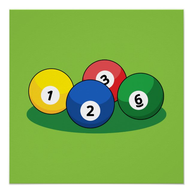 Billiard Pool Snooker Balls Poster (Front)