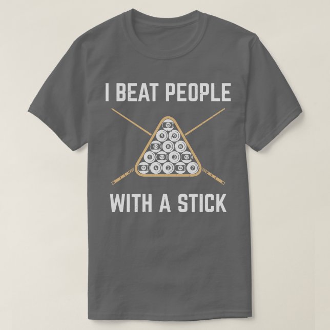 Billiard Pool Snooker Player  T-Shirt (Design Front)