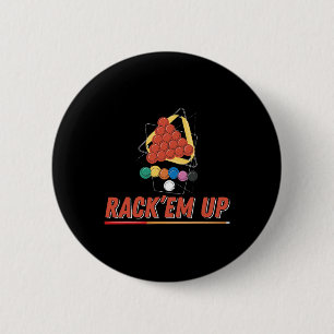 Billiard Rack Play Billiard With Billiard Cue And 6 Cm Round Badge