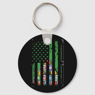 Billiard Rack Usa American Flag Billiards Player S Key Ring