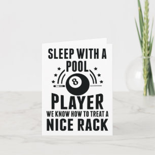 Billiard Sleep With A Pool Player Funny Billiards Card
