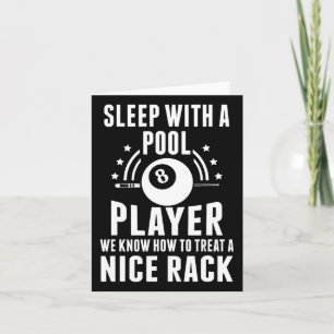 Billiard Sleep With A Pool Player Funny Billiards Card