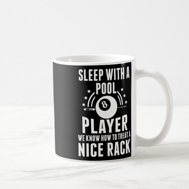 Billiard Sleep With A Pool Player Funny Billiards  Coffee Mug (Right)