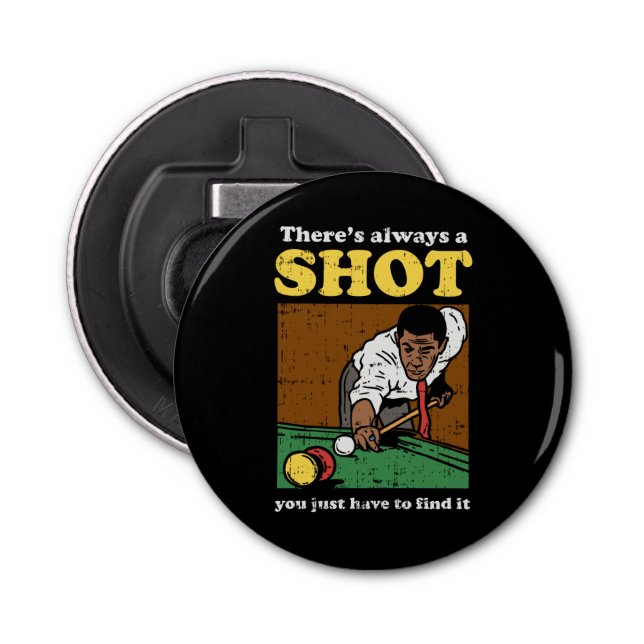 Billiard Snooker Retro Bottle Opener (Front)