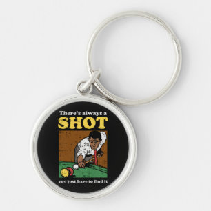Billiard Snooker Retro Key Ring