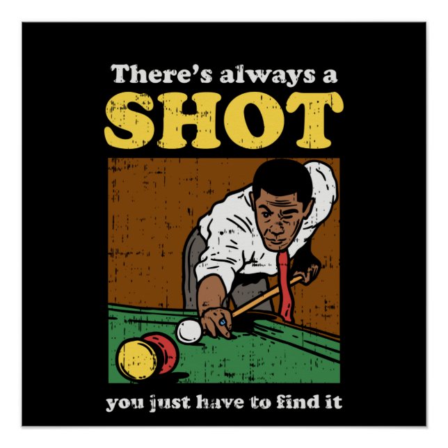 Billiard Snooker Retro Poster (Front)