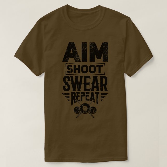 Billiard Snooker T-Shirt (Design Front)