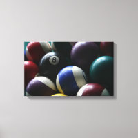 Billiard table canvas photograph game room photo