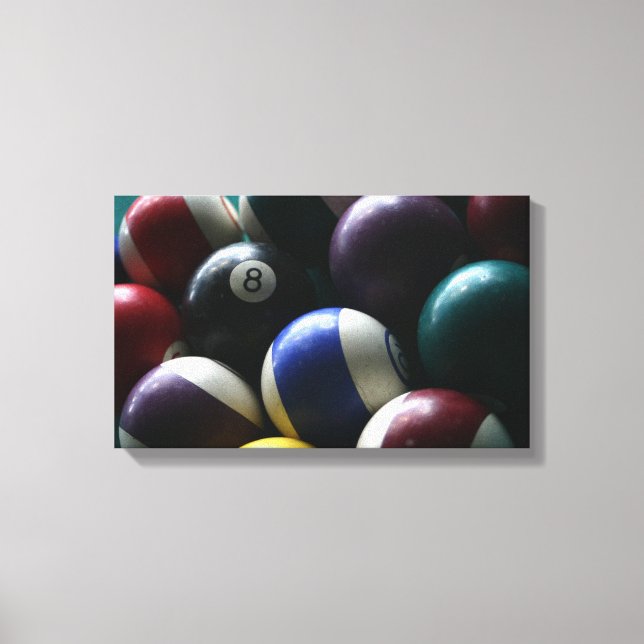 Billiard table canvas photograph game room photo print (Front)