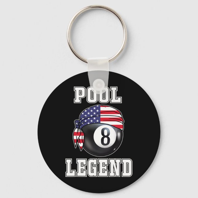 Billiard Team 8 Ll Pool Game Player Gifts For Pool Key Ring (Front)