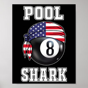 Billiard Team 8 Ll Pool Game Player Gifts For Pool Poster