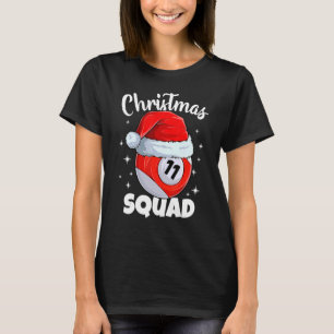 Billiards 11 Ball Christmas Squad Pool Balls Billi T-Shirt