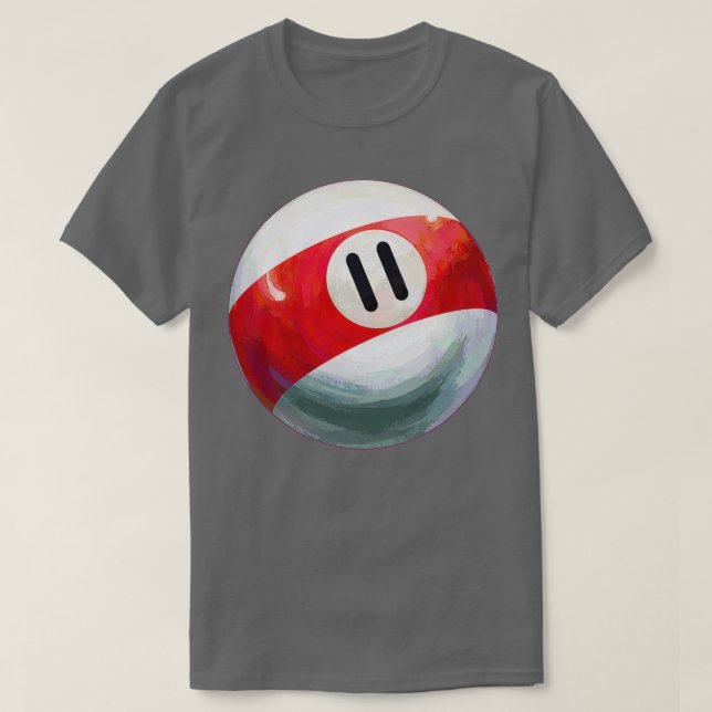 Billiards 11 Ball T-Shirt (Design Front)