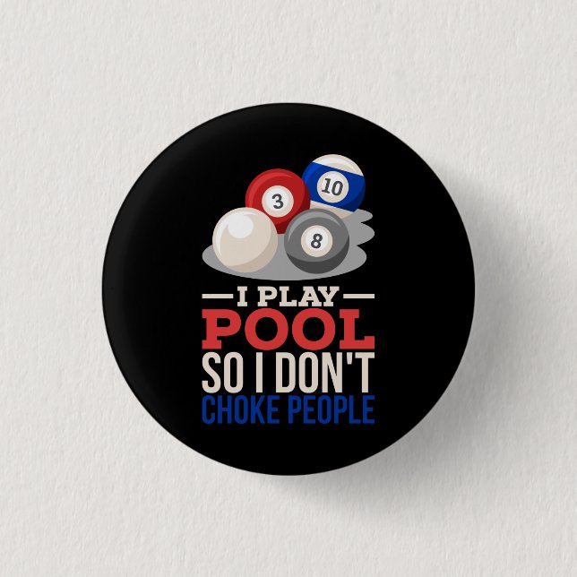 Billiards 3 Cm Round Badge (Front)