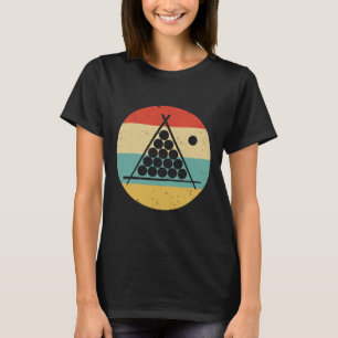 Billiards 60s 70s Retro Vintage Cue Sports Pool Pl T-Shirt