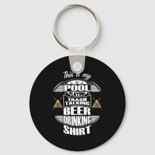 Billiards 8 Ball Pool Player Sarcasm Novelty Humou Key Ring