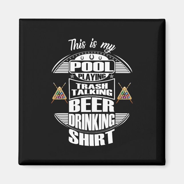 Billiards 8 Ball Pool Player Sarcasm Novelty Humou Magnet (Front)
