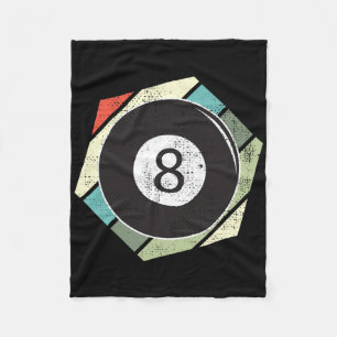 Billiards 8 Ball Retro Love For The Sport Billiard Fleece Blanket