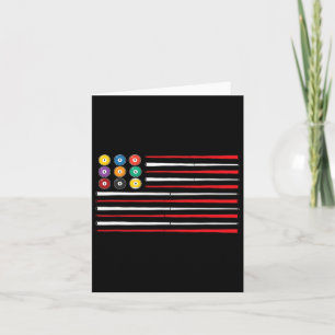 Billiards American Flag Cue Pool Billiard Player G Card