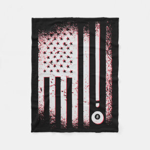 Billiards American Flag Usa Pool Players And Billa Fleece Blanket