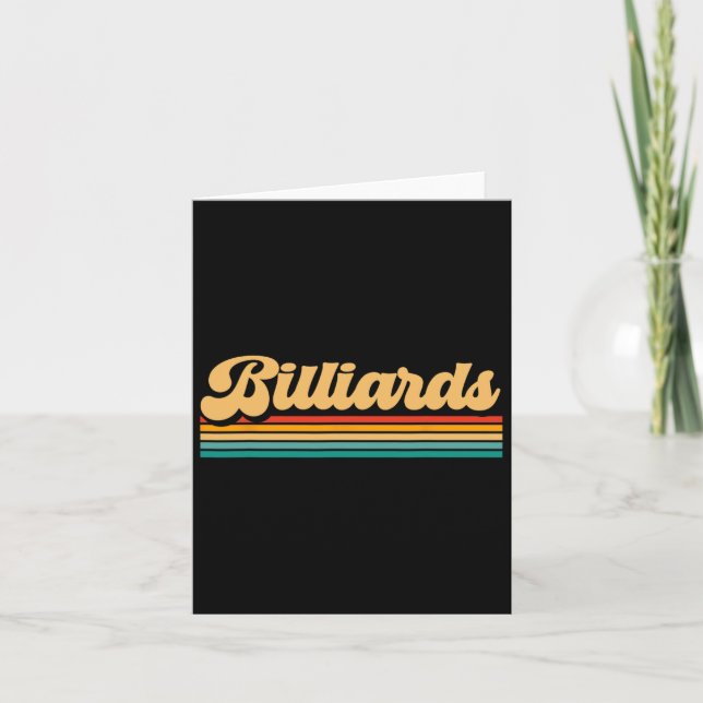Billiards Apparel - Billiards  Card (Front)