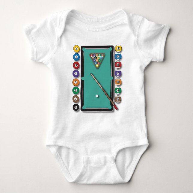 Billiards Baby Bodysuit (Front)