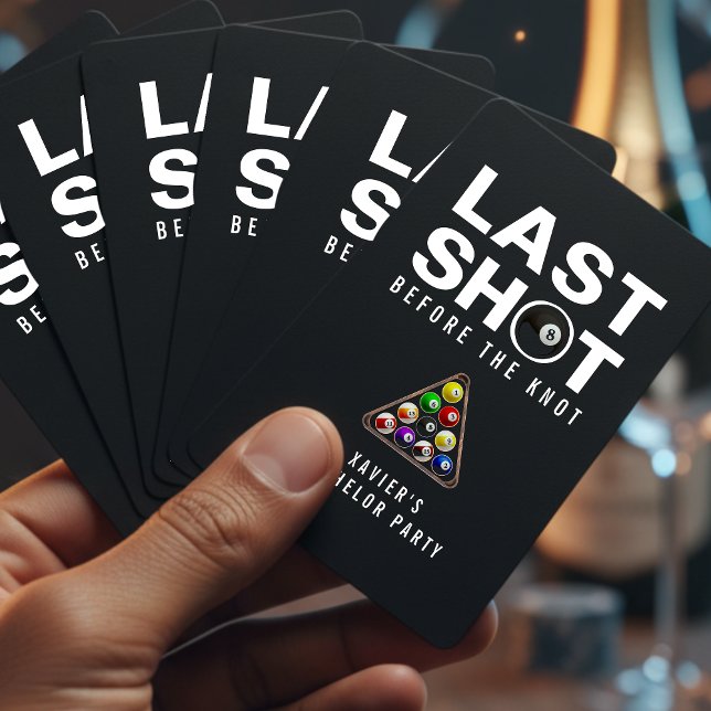 Billiards Bachelor Party Last Shot Pool Ball Playing Cards (Creator Uploaded)