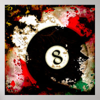 BILLIARDS BALL NUMBER 8