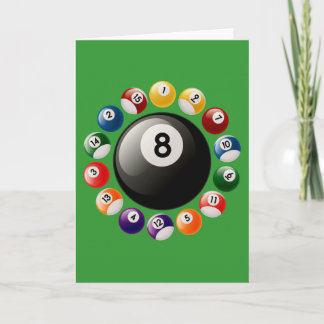 BILLIARDS BALLS CARD