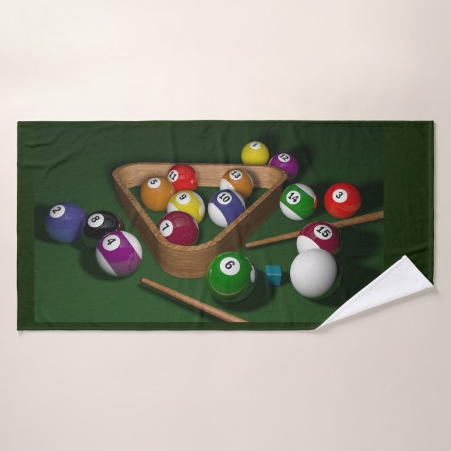 Billiards Bathroom Towel Set (Bath Towel)
