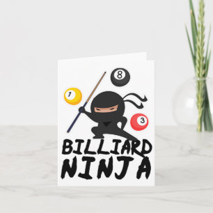 Billiards Billiard Ninja Pool Player 8 Funny Card