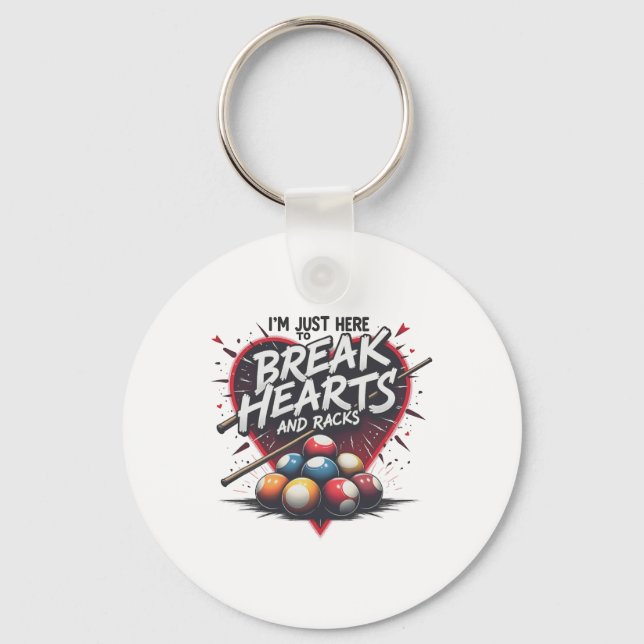 Billiards Break Heart And Racks 8 Ll Pool Shark 9  Key Ring (Front)