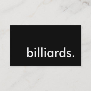 billiards. business card