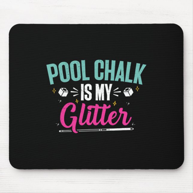 Billiards Chalk Funny Pool Shooter Master Billiard Mouse Pad (Front)